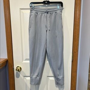 Women’s Fabletics Baby Blue Elastic Waist Joggers with Tapered Ankles